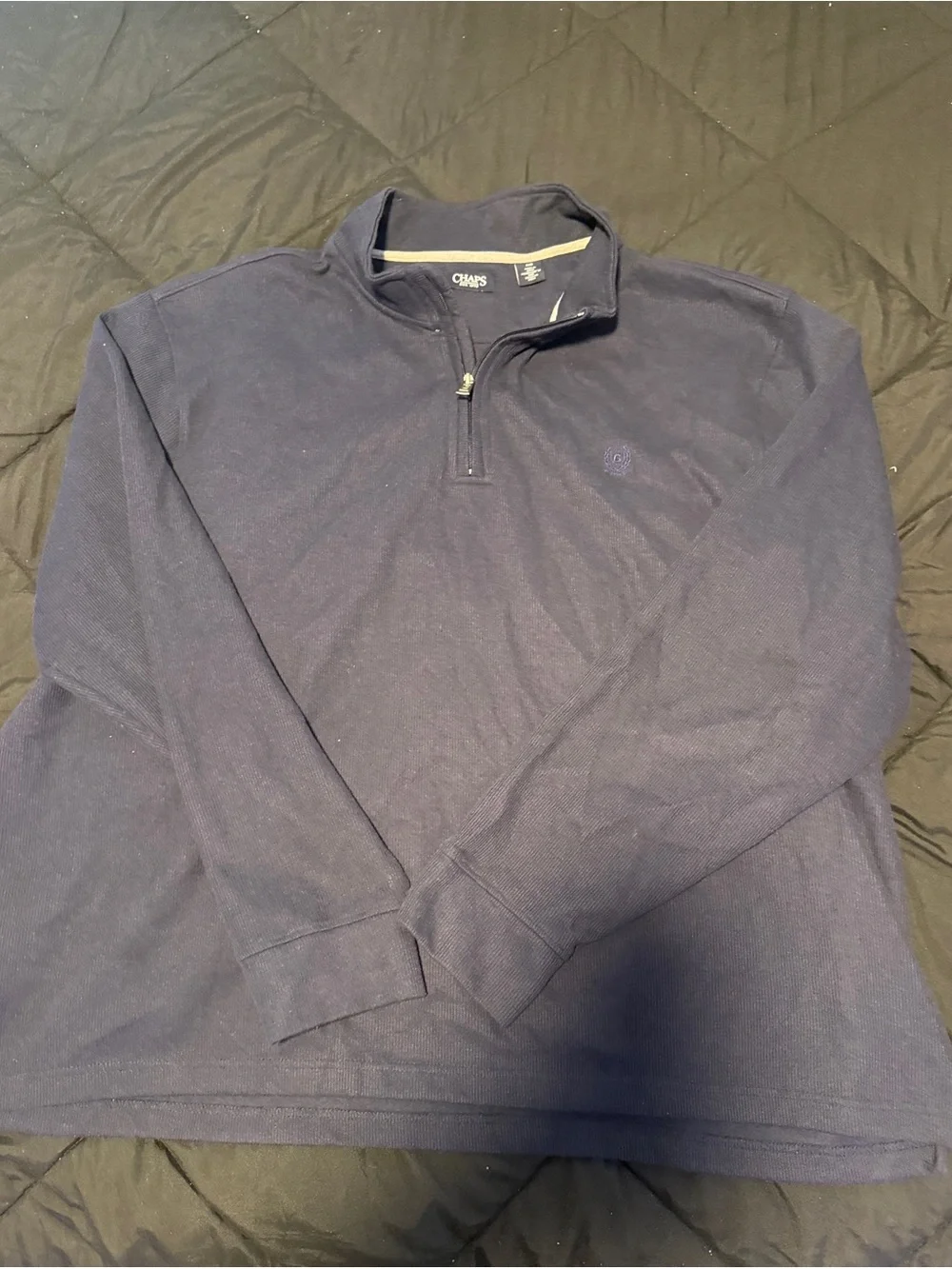 Chaps Men's Navy Quarter-Zip Pullover